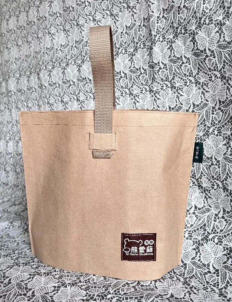 Chia Huang Circular Creative Kraft Paper Tote | Single Handle Style