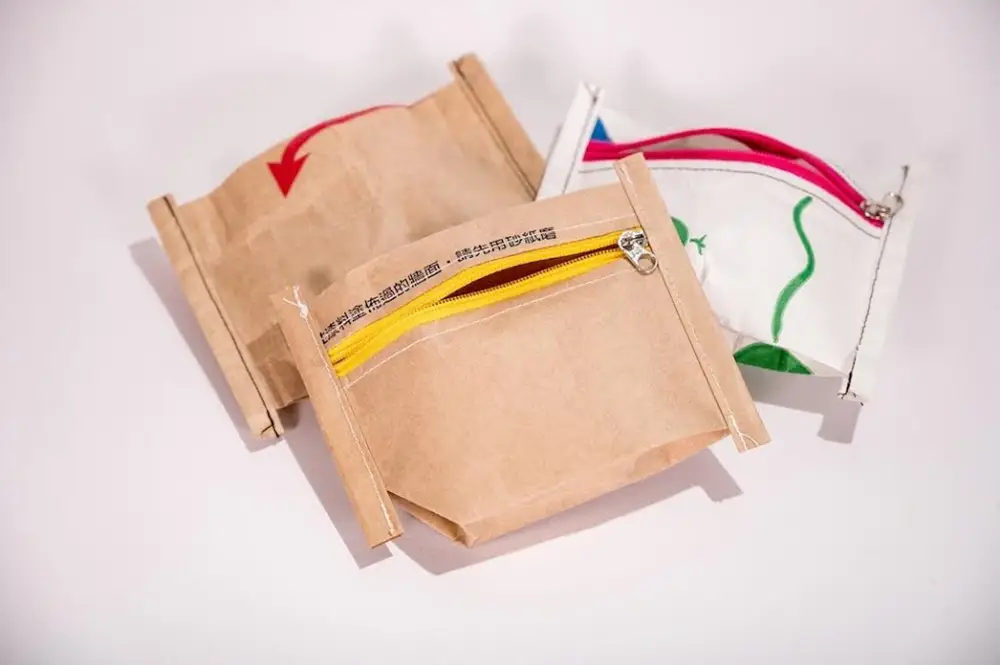 Chia Huang Circular Creative Kraft Paper Storage Pouch Set